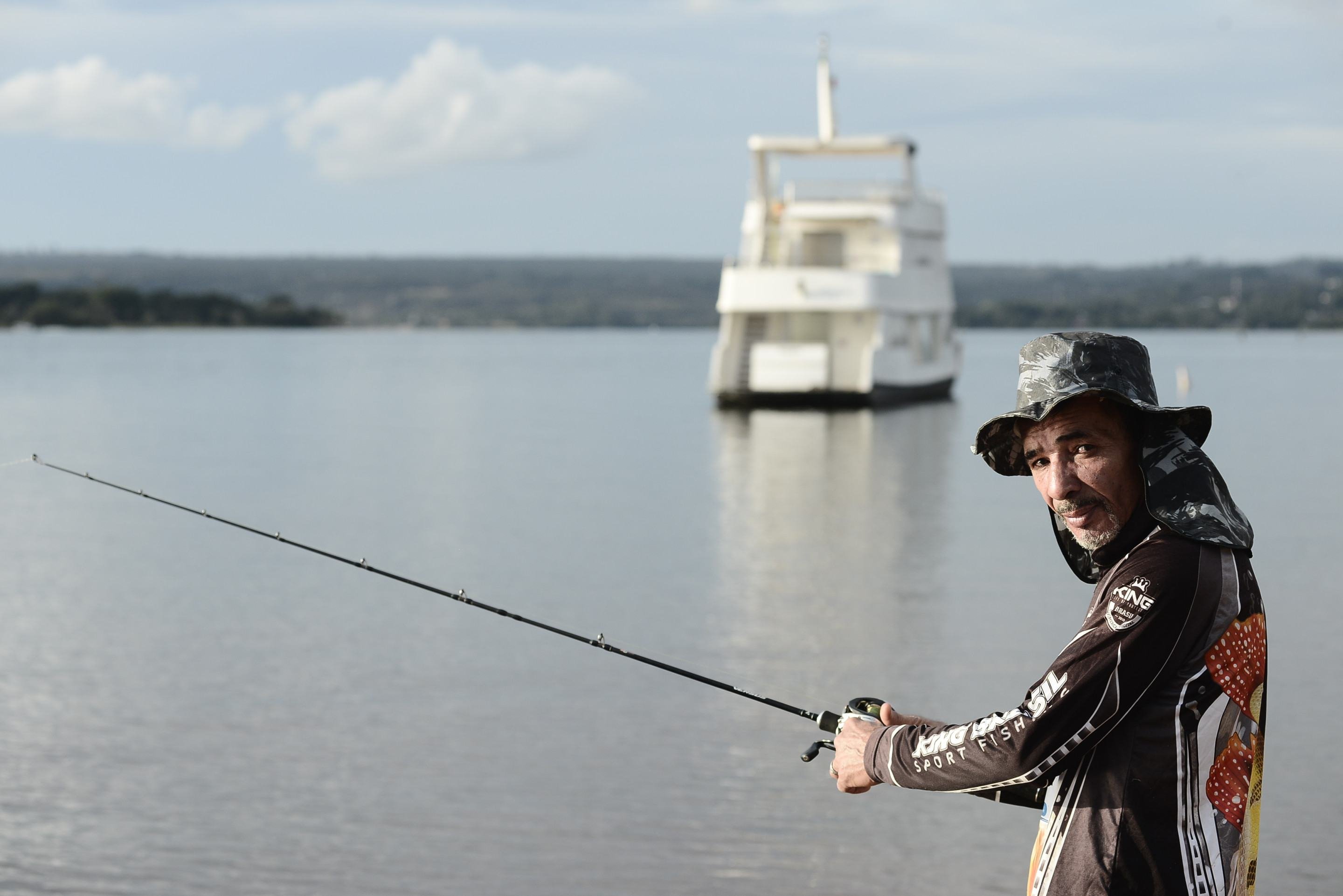 Wilson de Carvalho, 56, participou do Campeonato de Pesca na modalidade barranco (desembarcada)