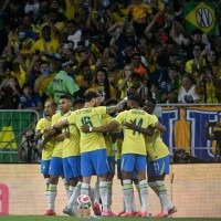 Mesmo com algumas ressalvas, Brasil abafou o Panamá ofensivamente. Ancelotti destacou a 'injeção de confiança', mas não descartou mexer no esquema e na equipe: 'Coloca dúvida' -  (crédito: Mauro Pimentel/AFP)