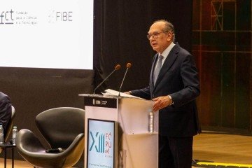 Ministro Gilmar Mendes no Fórum de Lisboa de 2025. Além de ser o anfitirão do evento, participará das discussões e fará a moderação de um dos debates -  (crédito: Divulgação)