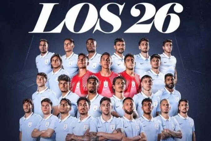 Convocados do Uruguai para a Copa do Mundo - (crédito: Divulgação/AUF) Convocados do Uruguai para a Copa do Mundo - (crédito: Divulgação/AUF)