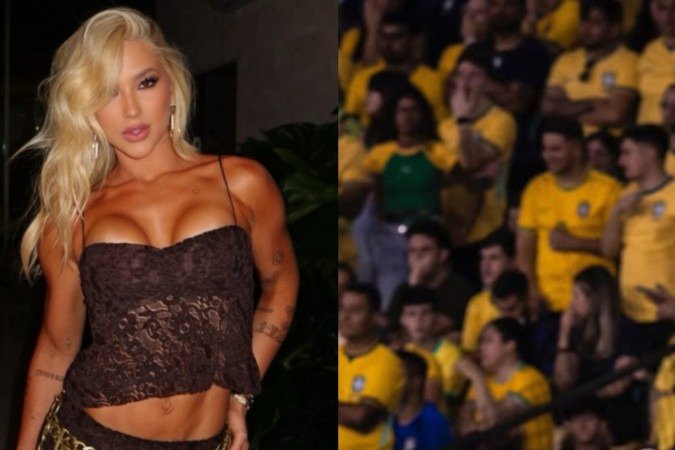 Veja o momento em que Virginia percebe vaias durante jogo do Brasil - (crédito: Reprodução/Instagram) Veja o momento em que Virginia percebe vaias durante jogo do Brasil - (crédito: Reprodução/Instagram)