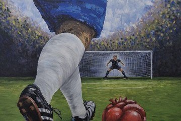 Pintura de Patrícia Medeiros: em sintonia com a Copa do Mundo de Futebol -  (crédito: Divulgação)