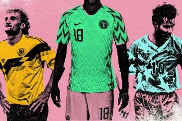 Japão e México usaram alguns dos uniformes mais marcantes da Copa do Mundo de 1998, disputada na França -  (crédito: Getty Images)