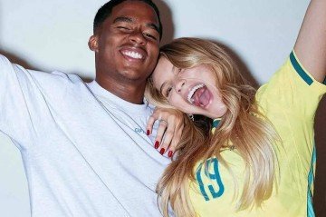 O atleta, de 19 anos, casado com a influenciadora digital Gabriely Miranda, está à espera do primeiro filho -  (crédito: Observatorio dos Famosos)