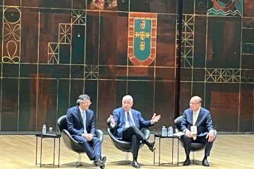 André Esteves, Friedman e Gilmar Mendes: jornalista traçou um futuro sombrio para a humanidade -  (crédito: Ana Maria Campos/CB/D.A Press)