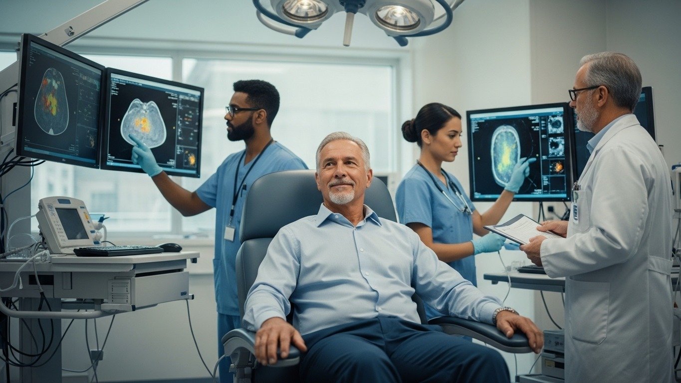 Equipe médica avalia exames de imagem no acompanhamento de pacientes com câncer de próstata, área com avanços em terapias - (crédito: Flow) Equipe médica avalia exames de imagem no acompanhamento de pacientes com câncer de próstata, área com avanços em terapias - (crédito: Flow)