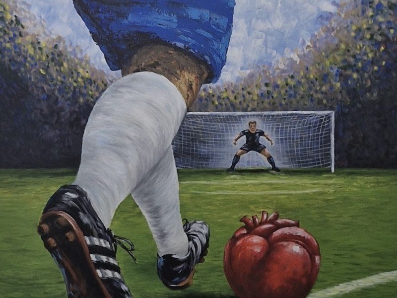 Pintura de Patrícia Medeiros: em sintonia com a Copa do Mundo de Futebol -  (crédito: Divulgação)