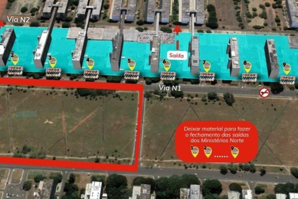 Al&eacute;m disso, todas as sa&iacute;das dos estacionamentos dos minist&eacute;rios voltadas para a via N1 ser&atilde;o fechadas temporariamente. A previs&atilde;o &eacute; que as altera&ccedil;&otilde;es no tr&acirc;nsito ocorram at&eacute; as 20h30.  