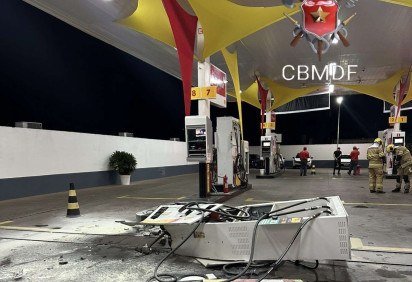 Princípio de incêndio foi controlado por equipes do CBMDF -  (crédito: Divulgação CBMDF ) -Princípio de incêndio foi controlado por equipes do CBMDF -  (crédito: Divulgação CBMDF )