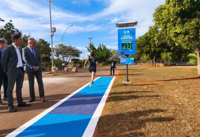 A pista e o equipamento foram doados ap&oacute;s a &uacute;ltima edi&ccedil;&atilde;o dos Jogos da Juventude, realizada no ano passado, no DF -  (crédito: Luiz Fellipe Alves/CB/DA Press) -A pista e o equipamento foram doados ap&oacute;s a &uacute;ltima edi&ccedil;&atilde;o dos Jogos da Juventude, realizada no ano passado, no DF -  (crédito: Luiz Fellipe Alves/CB/DA Press)