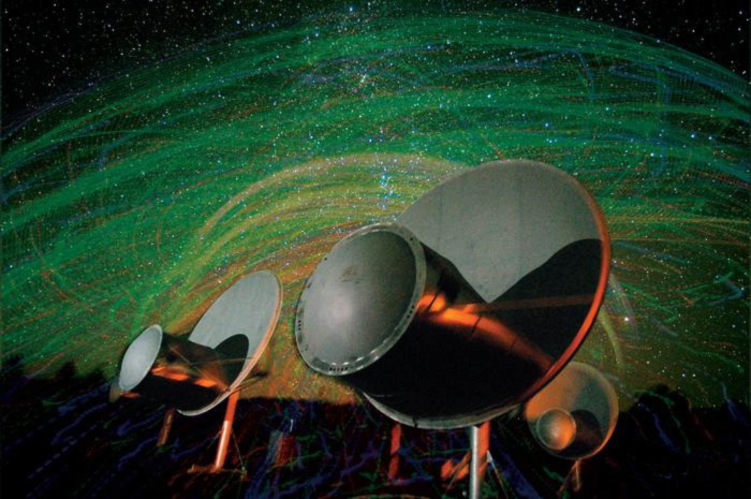 O conjunto de telesc&oacute;pios Array no Observat&oacute;rio de R&aacute;dio de Hat Creek