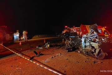 O acidente aconteceu na GO-206, em Quirinópolis  -  (crédito: Divulgação/Corpo de Bombeiros)