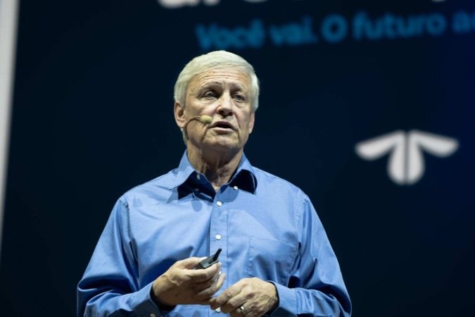 O pediatra Michel Rich, da Harvard Medical School, durante palestra no  Arco Day 2026, em São Paulo: para ele a inteligência artificial é um prolongamento do pensamento, não um substituto -  (crédito: Aline Ramos)