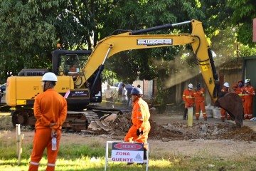 Os 100 mil litros furtados por meio de escavação e acesso à tubulação da Transpetro equivalem à carga de quatro caminhões-tanque -  (crédito:  Ed Alves/CB/D.A Press)