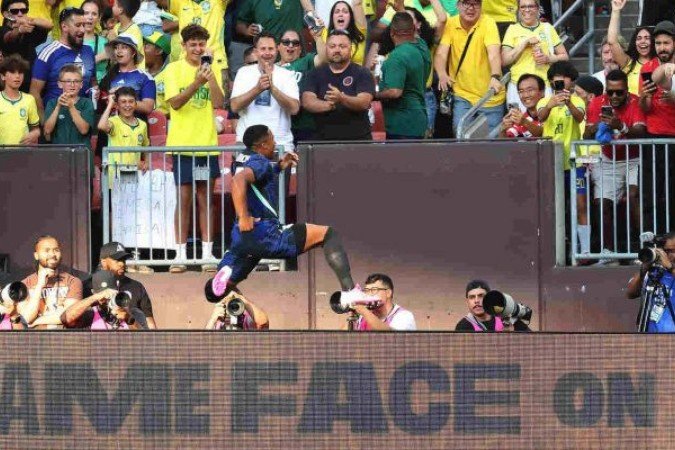 Endrick entrou voando - (crédito: Foto: Kirk Irwin/Getty Images) Endrick entrou voando - (crédito: Foto: Kirk Irwin/Getty Images)