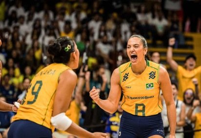 Italianas venceram 39 partidas seguidas antes da derrota deste domingo -  (crédito: VNL2026/Divulgação) -Italianas venceram 39 partidas seguidas antes da derrota deste domingo -  (crédito: VNL2026/Divulgação)