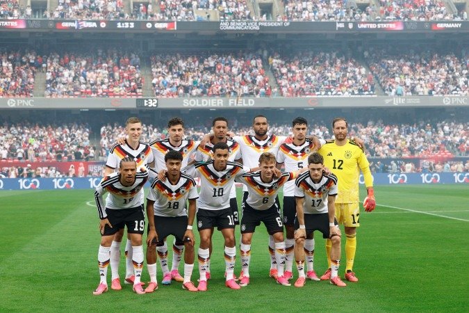 A Seleção Alemã será uma das estreantes de domingo (14/6) na Copa do Mundo de 2026 - (crédito: KAMIL KRZACZYNSKI / AFP)