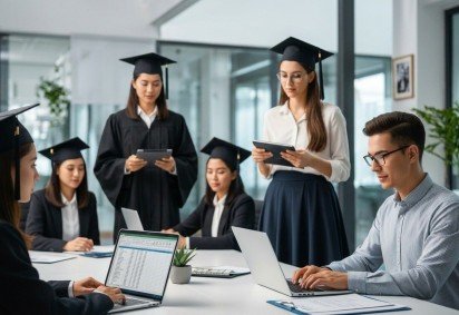 Profissionais rec&eacute;m-formados em ambiente corporativo, buscando desenvolvimento e acelera&ccedil;&atilde;o de carreira, como no programa de trainee do Santander. -  (crédito: Divulga&ccedil;&atilde;o) -Profissionais rec&eacute;m-formados em ambiente corporativo, buscando desenvolvimento e acelera&ccedil;&atilde;o de carreira, como no programa de trainee do Santander. -  (crédito: Divulga&ccedil;&atilde;o)