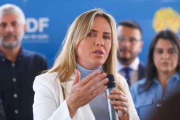 Durante agenda em Brazl&acirc;ndia, Celina Le&atilde;o afirmou que uma eventual quebra do BRB poderia causar preju&iacute;zo de at&eacute; R$ 60 bilh&otilde;es ao DF -  (crédito: Renato Alves/Ag&ecirc;ncia Bras&iacute;lia)