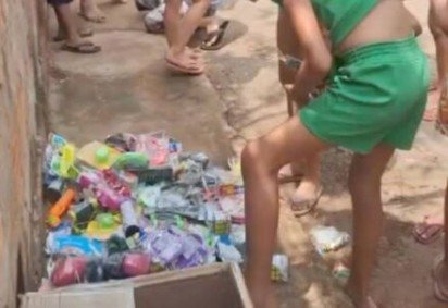 Facção doava brinquedos e doces em comunidade -  (crédito: MPGO/Divulgação) -Facção doava brinquedos e doces em comunidade -  (crédito: MPGO/Divulgação)