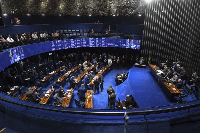 Texto foi aprovado após pressão da bancada ruralista e de entidades ligadas ao agro gaúcho - (crédito: Jonas Pereira/Agência Senado) Texto foi aprovado após pressão da bancada ruralista e de entidades ligadas ao agro gaúcho - (crédito: Jonas Pereira/Agência Senado)