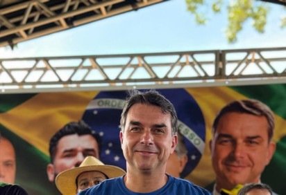 Flávio Bolsonaro durante evento em Altamira/PA -  (crédito: Divulgação) -Flávio Bolsonaro durante evento em Altamira/PA -  (crédito: Divulgação)