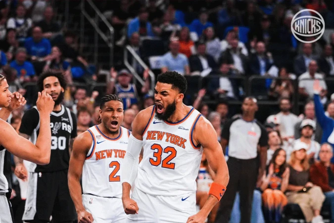 Knicks protagonizam a maior virada da história das finais da NBA - (crédito: Divulgação/NBA) Knicks protagonizam a maior virada da história das finais da NBA - (crédito: Divulgação/NBA)