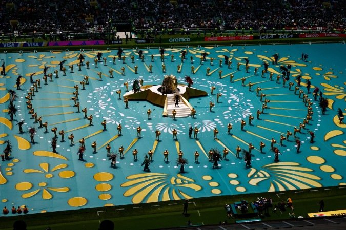 Copa do Mundo &eacute; aberta com apresenta&ccedil;&otilde;es no gramado do Est&aacute;dio Azteca, na Cidade do M&eacute;xico      