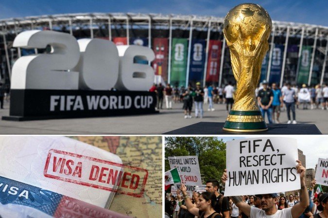A bola ainda não rolou, mas a Copa do Mundo 2026 já acumula polêmicas em série - (crédito: Uai Turismo) A bola ainda não rolou, mas a Copa do Mundo 2026 já acumula polêmicas em série - (crédito: Uai Turismo)