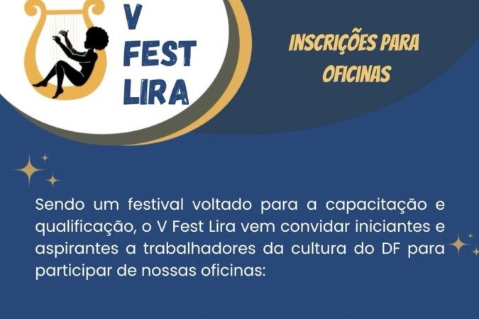 Fest Lira tem inscrições abertas até 23 de junho - (crédito: Divulgação) Fest Lira tem inscrições abertas até 23 de junho - (crédito: Divulgação)