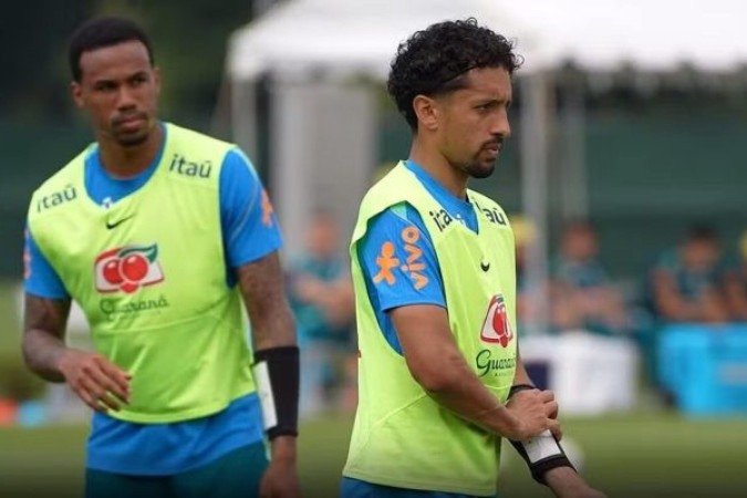 Seleção adota munhequeira tática para ensaiar jogadas de bola parada - (crédito: Foto: Reprodução/CBF TV) Seleção adota munhequeira tática para ensaiar jogadas de bola parada - (crédito: Foto: Reprodução/CBF TV)