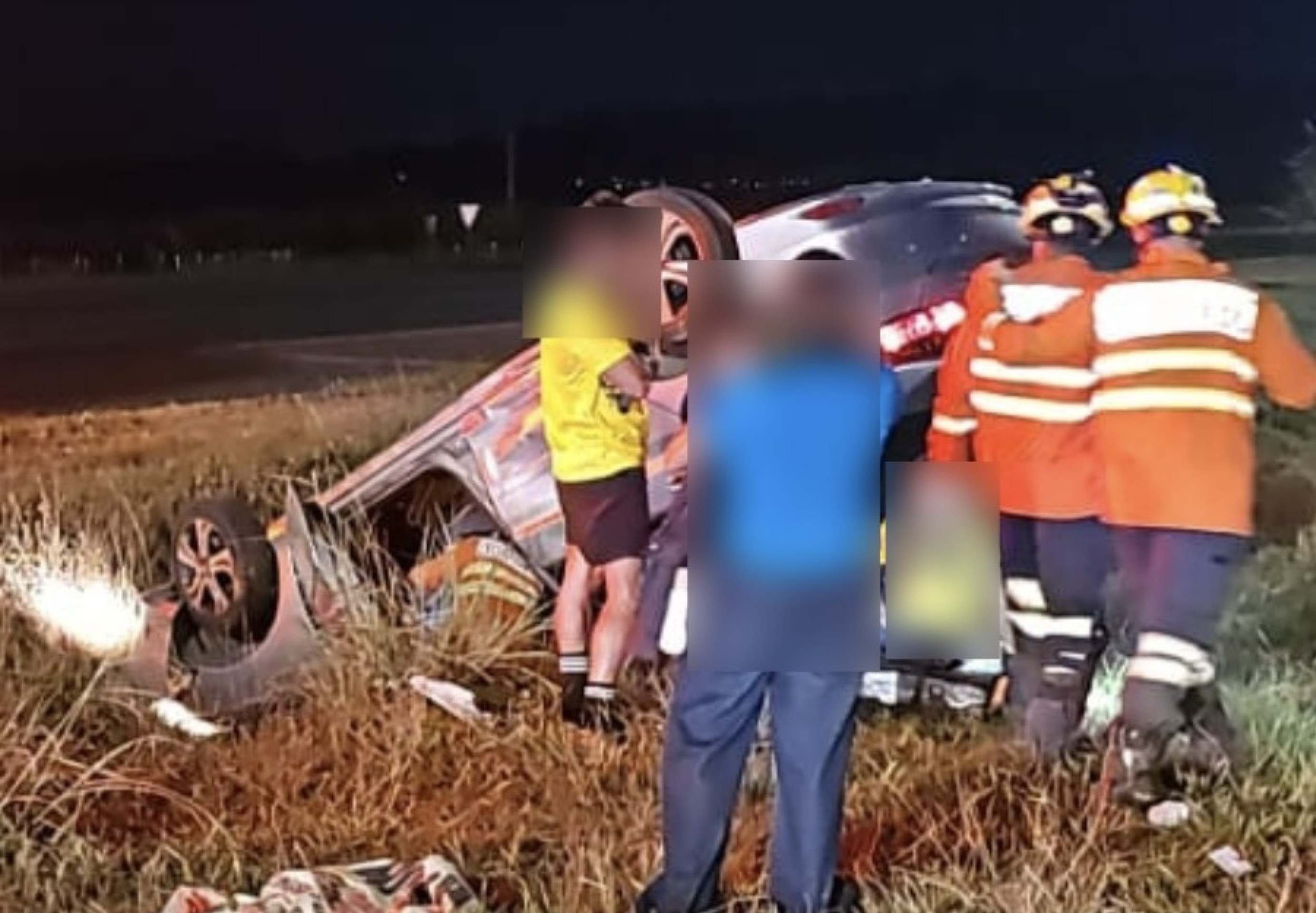 Capotamento na BR-020 deixa uma mulher ferida em Sobradinho