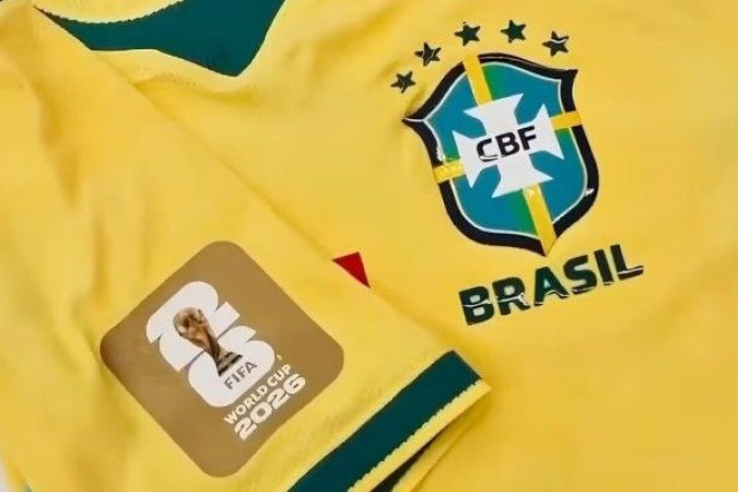 Brasil vai estrear patch de campeão do mundo na Copa - (crédito: Foto: Reprodução/CBF TV) Brasil vai estrear patch de campeão do mundo na Copa - (crédito: Foto: Reprodução/CBF TV)