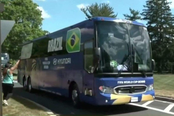 Brasil chega ao MetLife Stadium para estreia na Copa  -  (crédito:  Foto: Reprodução)