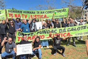 Jornalistas da Rádio e TV Justiça iniciam greve - (crédito: Divulgação/SJPDF) Jornalistas da Rádio e TV Justiça iniciam greve - (crédito: Divulgação/SJPDF)
