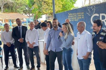 Celina Leão visita o Centro de Reintegração Deus Proverá, no Arapoanga -  (crédito: Davi Cruz/CB/D.A Press)
