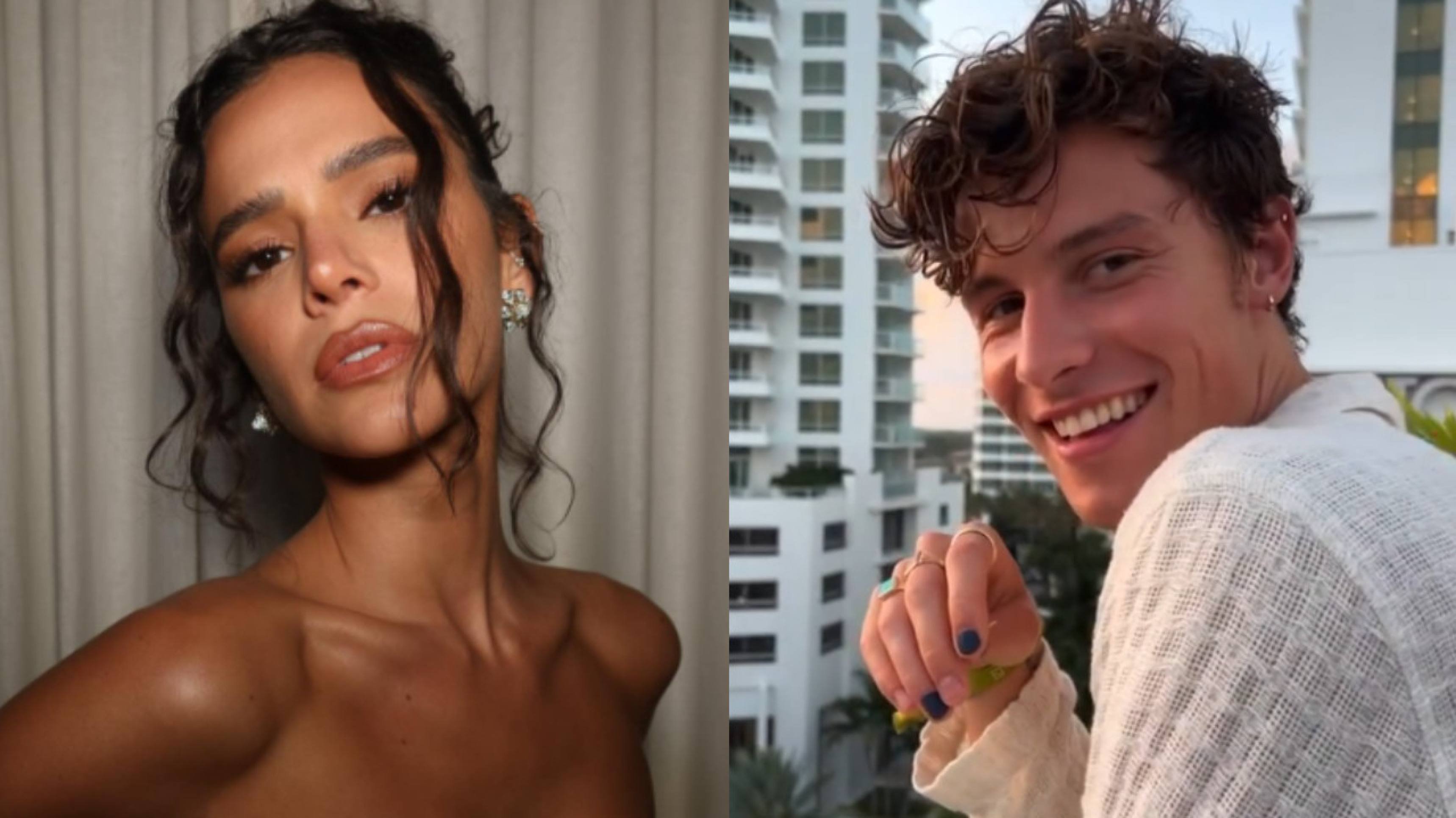 Bruna Marquezine e Shawn Mendes fazem 'pegação' em público e imagens vazam na web
