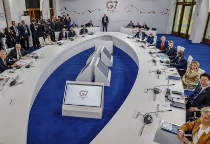 O presidente Lula participou da reunião ampliada do G7, realizada na França -  (crédito: Ricardo Stuckert/PR) -O presidente Lula participou da reunião ampliada do G7, realizada na França -  (crédito: Ricardo Stuckert/PR)