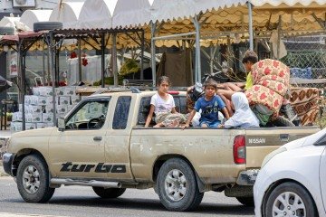 Crianças na guerra  -  (crédito:  MAHMOUD ZAYYAT / AFP)