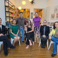 Bidô Galvão, Carmen Moretzsohn, João Antônio, Elizabeth Maia, Maria Lúcia Verdi, Kuka Escosteguy e Adriana Mariz participam de lançamento de 'Mulheres contam' -  (crédito: Divulgação)
