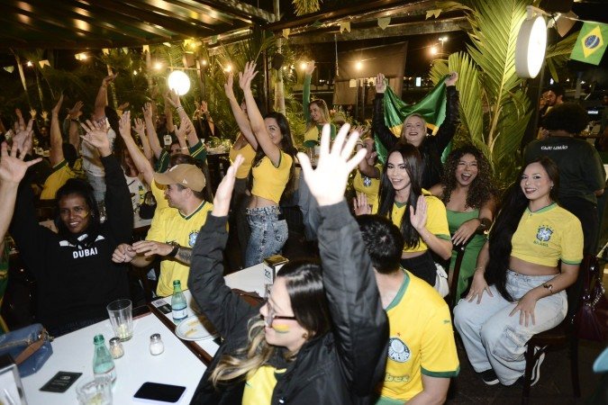 Torcida no Bar Caju e Limão - (crédito: Minervino Junior/CB/D.A Press ) Torcida no Bar Caju e Limão - (crédito: Minervino Junior/CB/D.A Press )