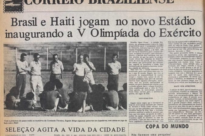 Páginas do Correio Braziliense de 1974 destacavam o duelo - (crédito: Cedoc/CB/D.A.Press) Páginas do Correio Braziliense de 1974 destacavam o duelo - (crédito: Cedoc/CB/D.A.Press)
