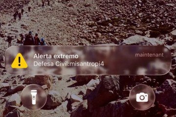 Aviso misterioso veio acompanhado com um sinal sonoro - (crédito: Material cedido ao Correio) Aviso misterioso veio acompanhado com um sinal sonoro - (crédito: Material cedido ao Correio)