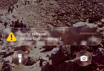 Aviso misterioso veio acompanhado com um sinal sonoro  -  (crédito: Material cedido ao Correio)