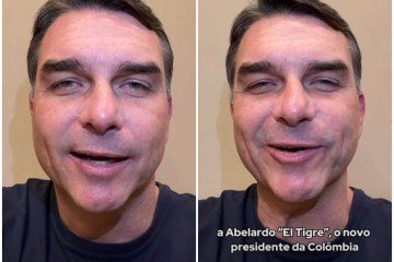 Flávio Bolsonaro comemora vitória da direita nas eleições da Colômbia - Reprodução/Instagram/@flaviobolsonaro