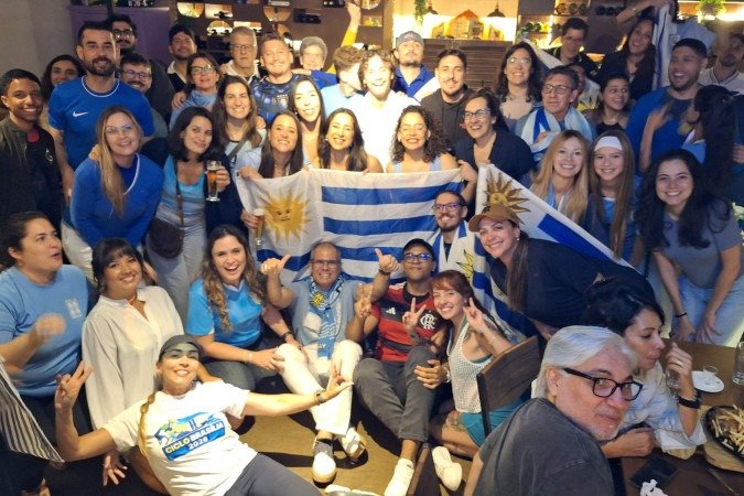 A comunidade uruguaia reuniu torcedores no Bar Patinho Feio - (crédito: Carlos Vieira CB/DA Press) A comunidade uruguaia reuniu torcedores no Bar Patinho Feio - (crédito: Carlos Vieira CB/DA Press)