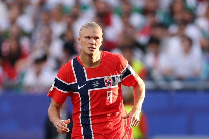 Erling Haaland #9 of Norway during the FIFA World Cup 2026 Group I match between Iraq and Norway at Boston Stadium on June 16, 2026 in Foxborough, Massachusetts.  