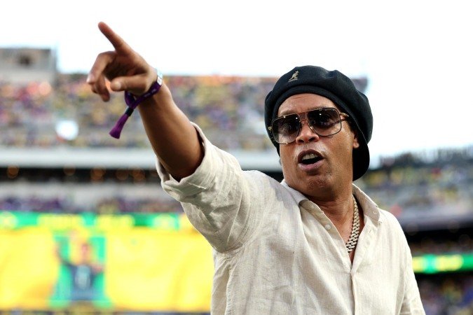 Ronaldinho attends the FIFA World Cup 2026 Group C match between Brazil and Haiti at Philadelphia Stadium on June 19, 2026 in Philadelphia, Pennsylvania.