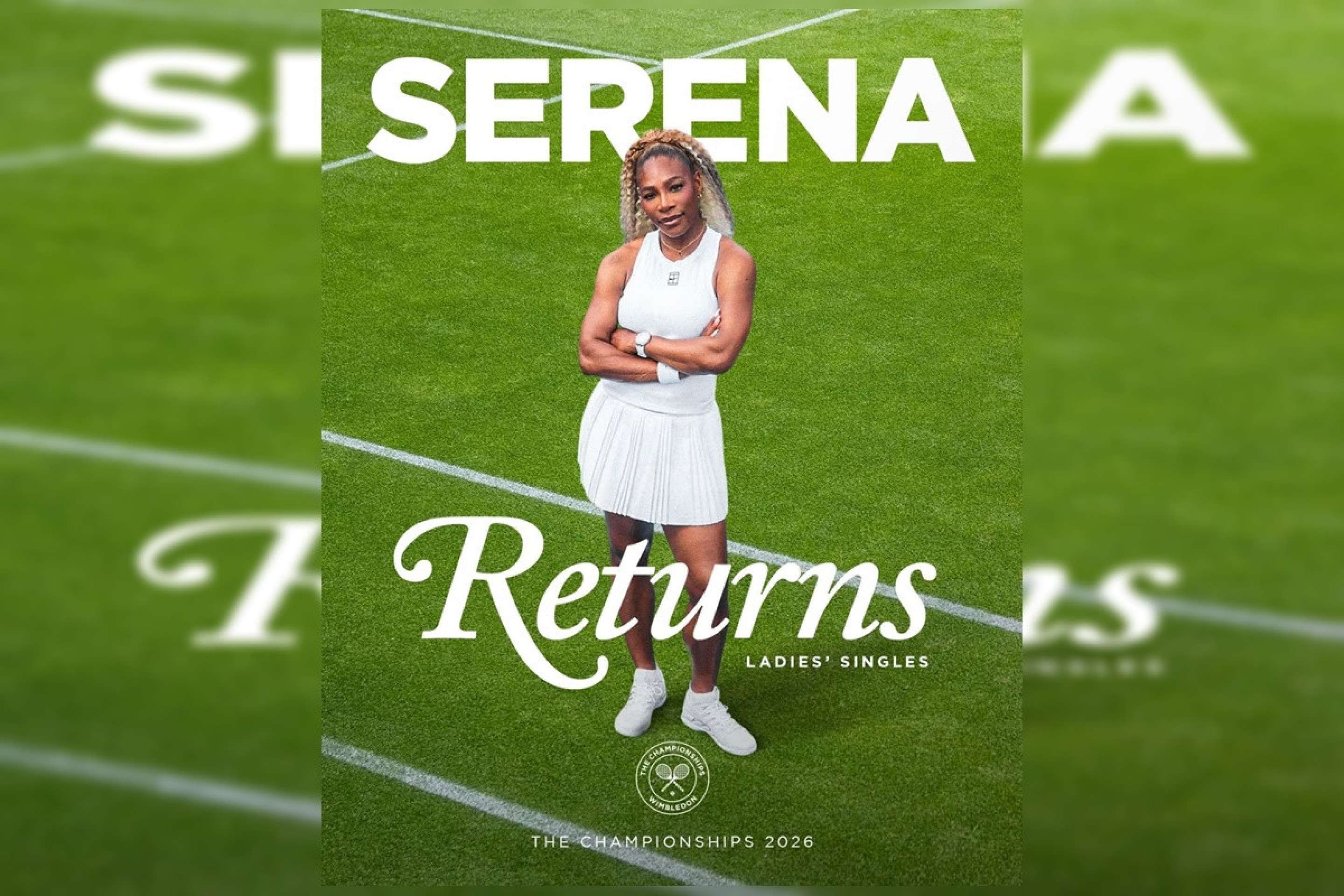 Serena Williams disputará chave de simples de Wimbledon aos 44 anos