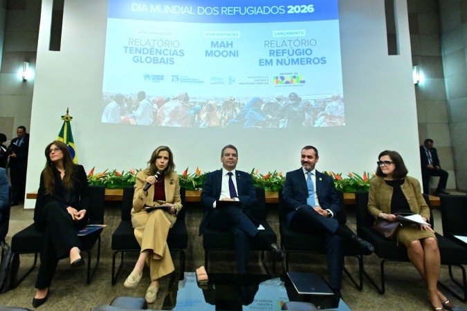 Apresentação do relatório Refúgio em Números 2026, divulgado nesta segunda-feira (22/6) - (crédito: Isaac Amorim/MJSP) Apresentação do relatório Refúgio em Números 2026, divulgado nesta segunda-feira (22/6) - (crédito: Isaac Amorim/MJSP)